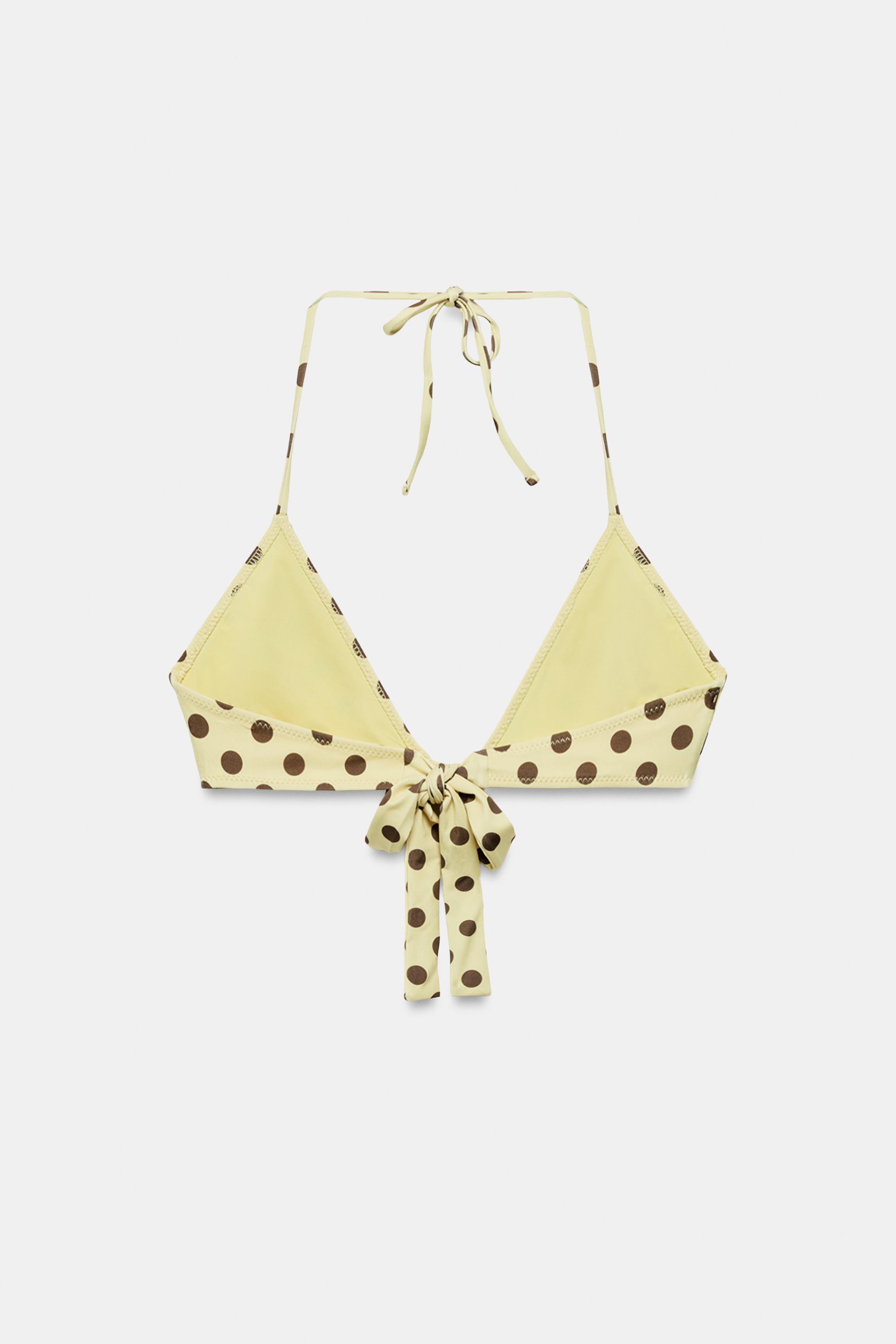 POLKA DOT PRINT BIKINI TOP